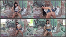 Outdoor pee with butt-plug in and masturbation in creepy ruins 1080p.mp4