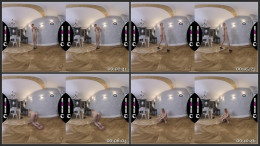 Leyla first in her life naked at camera vr3d backstage