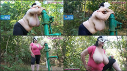 Julia Big Tits Exposed Outside