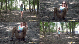 Adele Unicorn gushes her piss in the forest