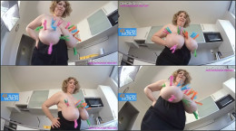 Monster Boobs - Emily Clamps on Tits Bouncing