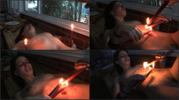 Great Body Submissive Andreia Bdsm Self Inflicting Candle Wax Punishment