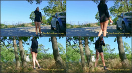 Outdoor Pee Standing In A Small Forest