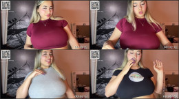 American Curvy Big Titty College Girl Nude Crop Top Try On Haul