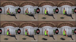 Stunning Katia Casadei lures you with her sexy feet in a green basketball outfit